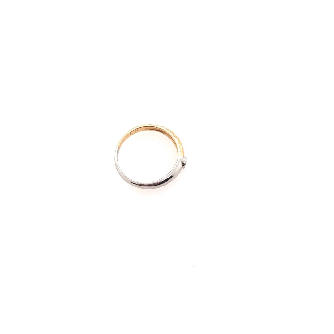 antiker-echtschmuck-antike-ringe-Ring Bicolor Gold 585 mit Brillant-10019-Prejou