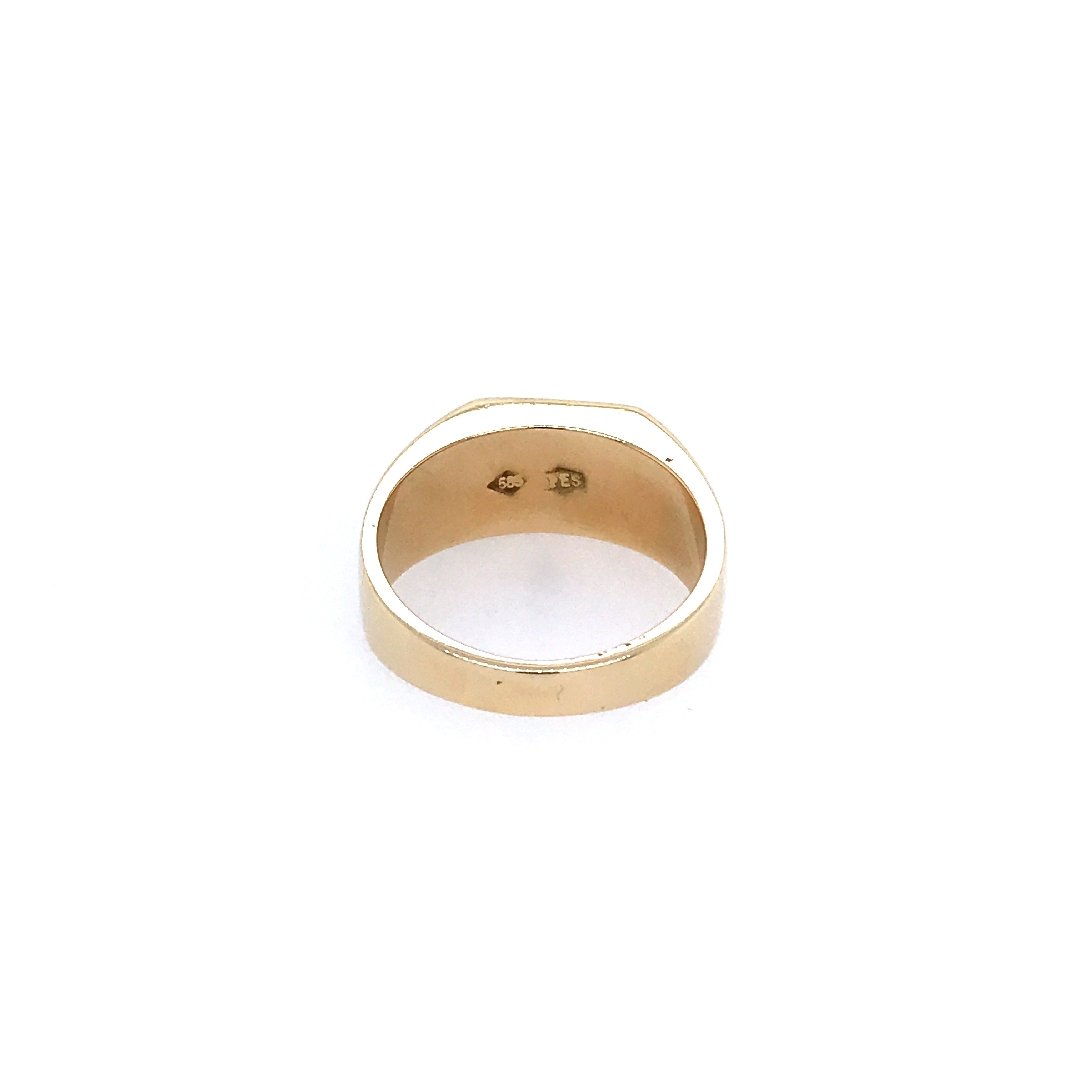 antiker-echtschmuck-antike-ringe-Ring Bicolor Gold 585 mit Brillant-10158-Prejou
