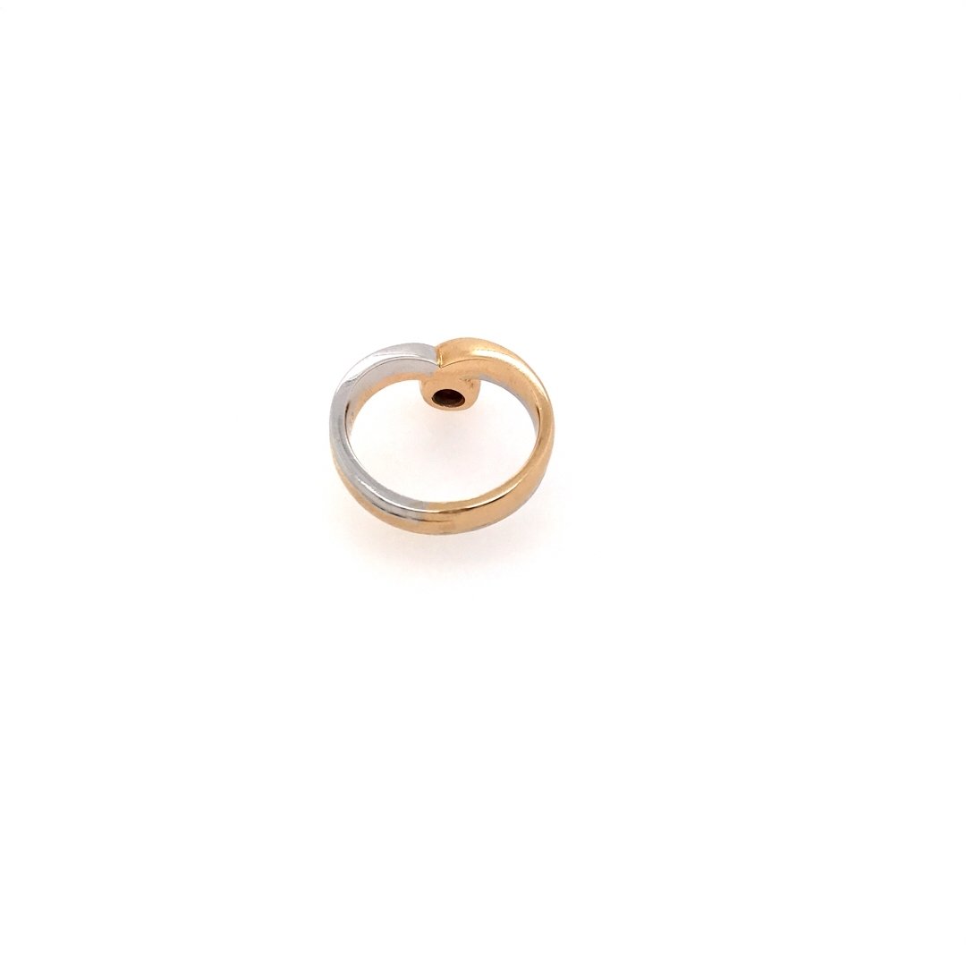 antiker-echtschmuck-antike-ringe-Ring Bicolor Gold 585 mit Brillant-10173-Prejou