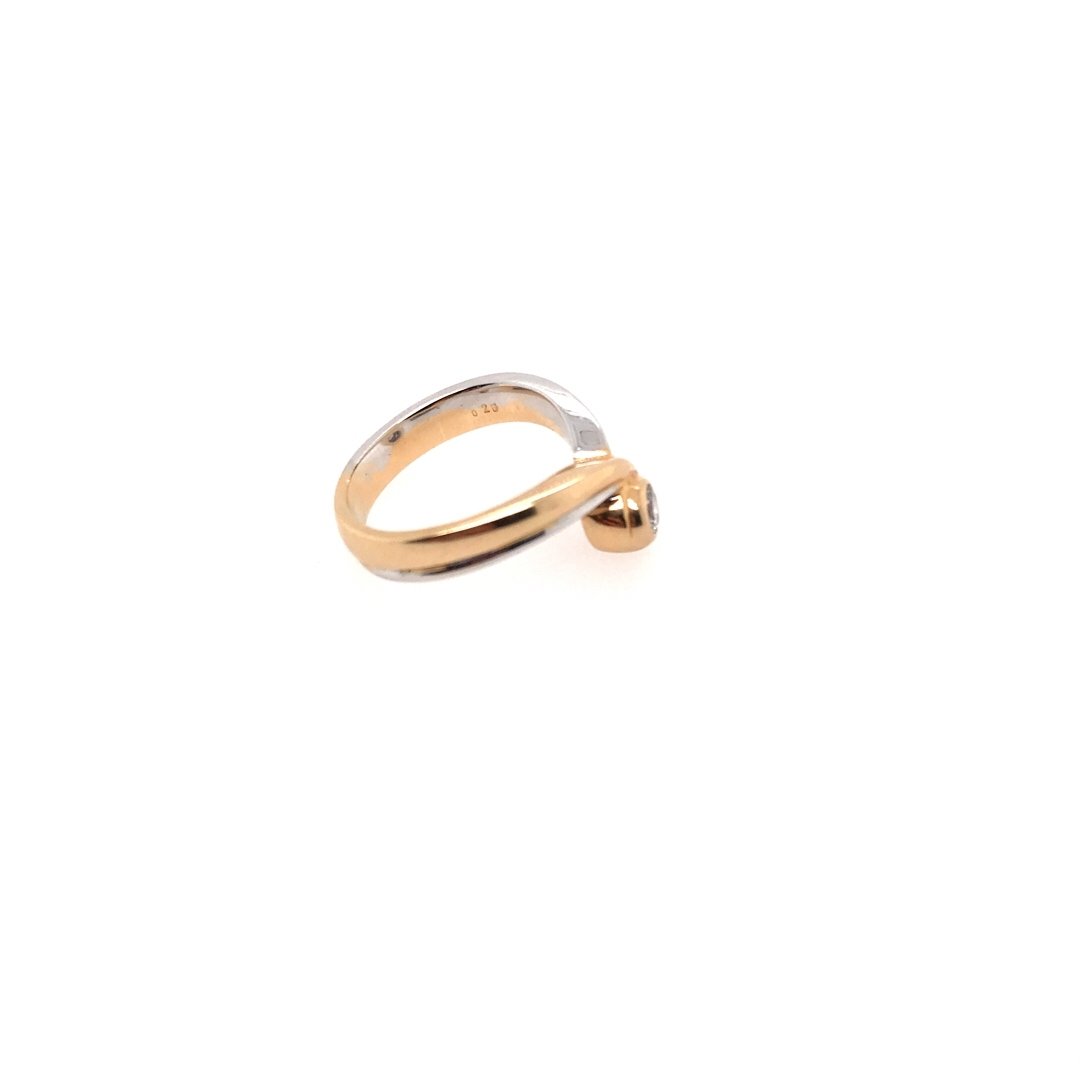 antiker-echtschmuck-antike-ringe-Ring Bicolor Gold 585 mit Brillant-10173-Prejou