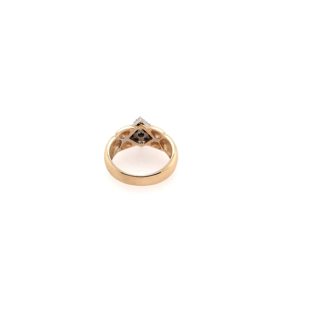 antiker-echtschmuck-antike-ringe-Ring Bicolor Gold 585 mit Brillanten-10012-Prejou