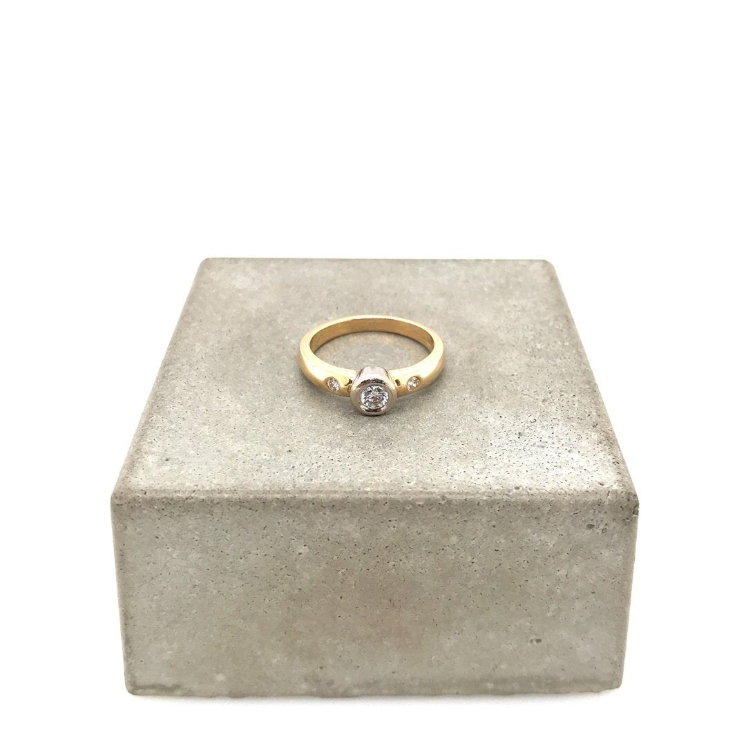 antiker-echtschmuck-antike-ringe-Ring Bicolor Gold 585 mit Brillanten-10043-Prejou