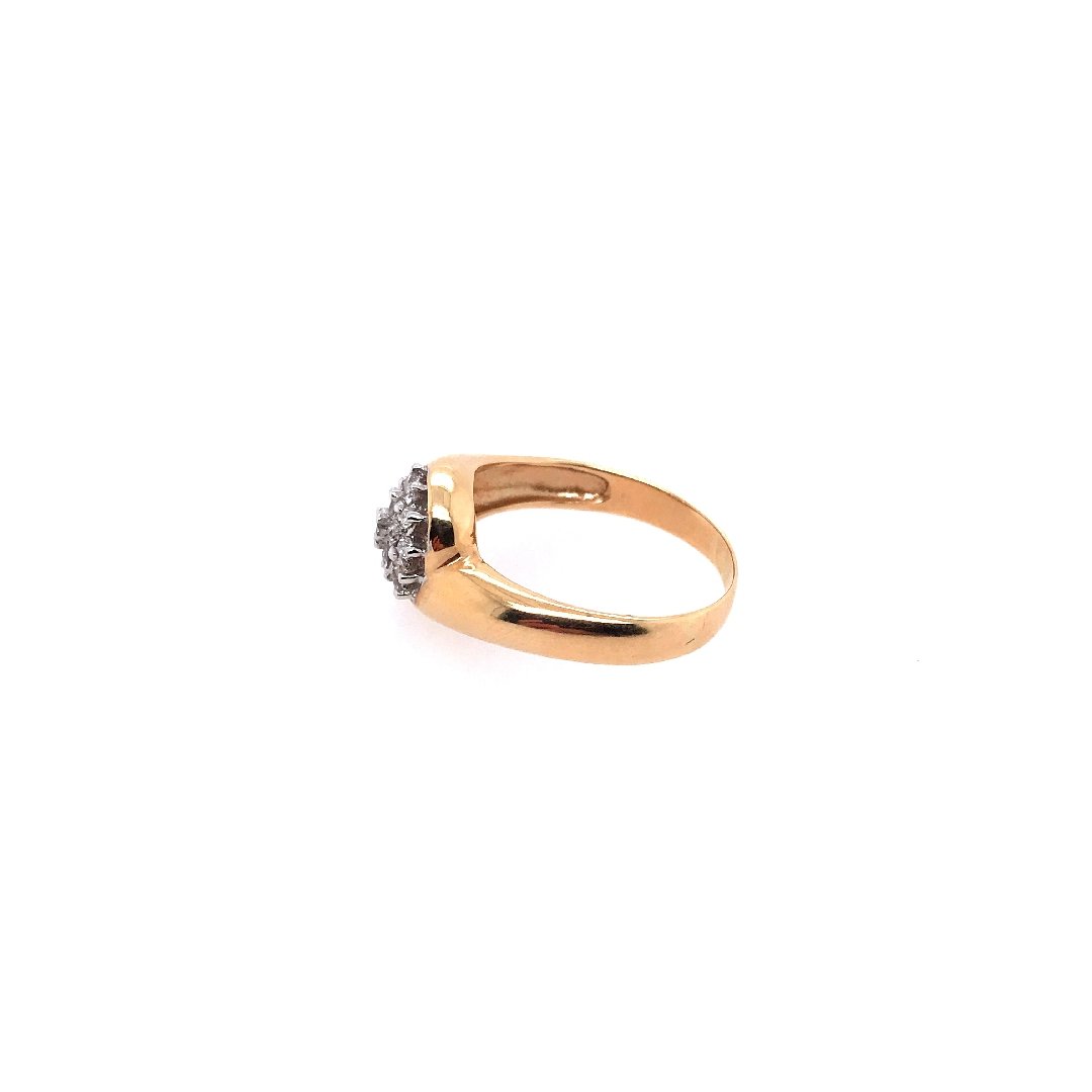 antiker-echtschmuck-antike-ringe-Ring Bicolor Gold 585 mit Brillanten-10054-Prejou