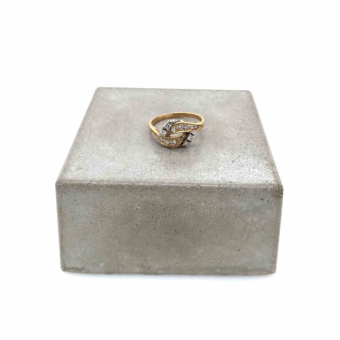 antiker-echtschmuck-antike-ringe-Ring Bicolor Gold 585 mit Brillanten-10062-Prejou