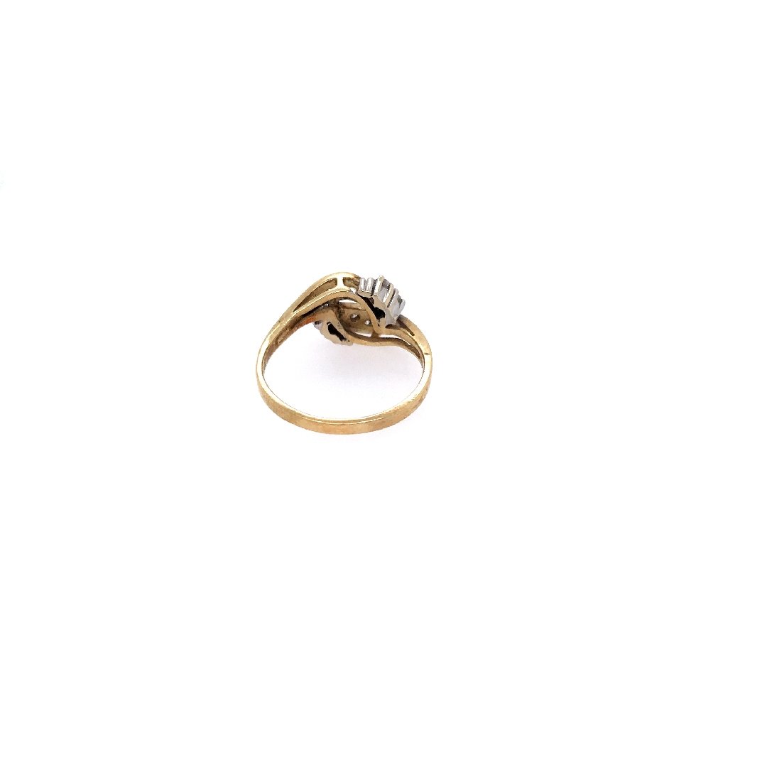 antiker-echtschmuck-antike-ringe-Ring Bicolor Gold 585 mit Brillanten-10062-Prejou