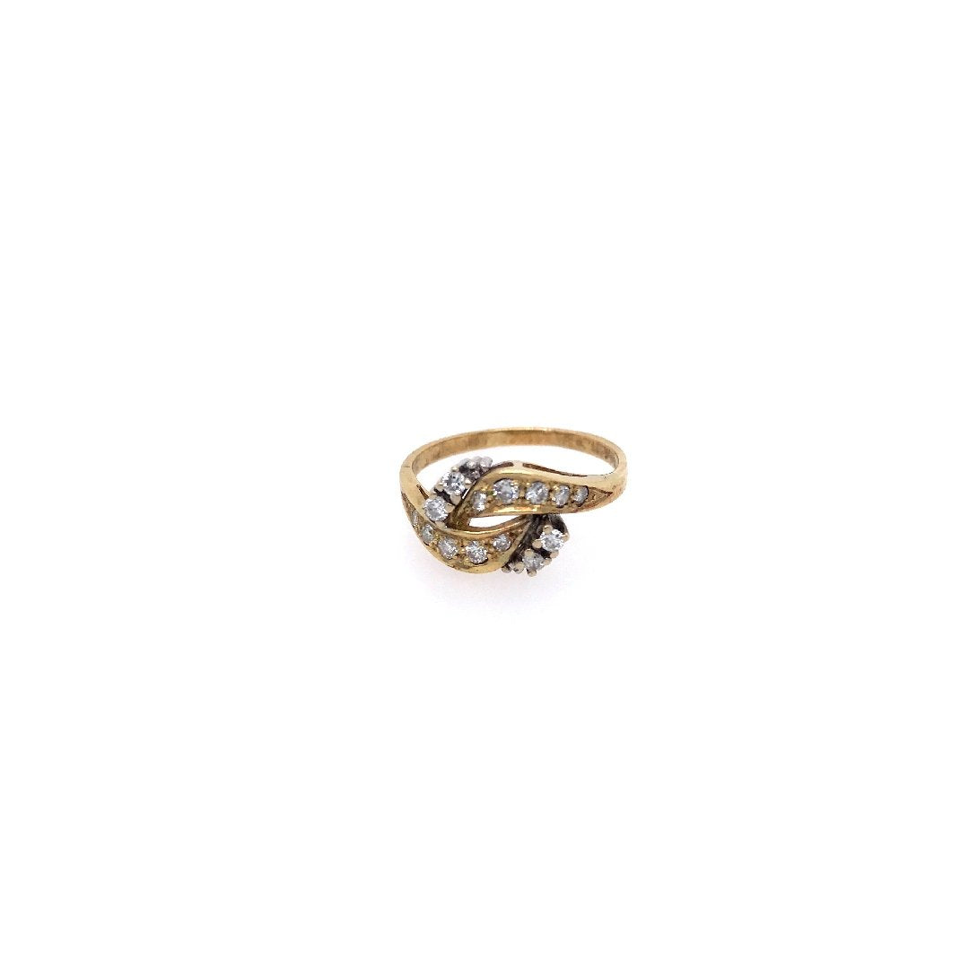 antiker-echtschmuck-antike-ringe-Ring Bicolor Gold 585 mit Brillanten-10062-Prejou