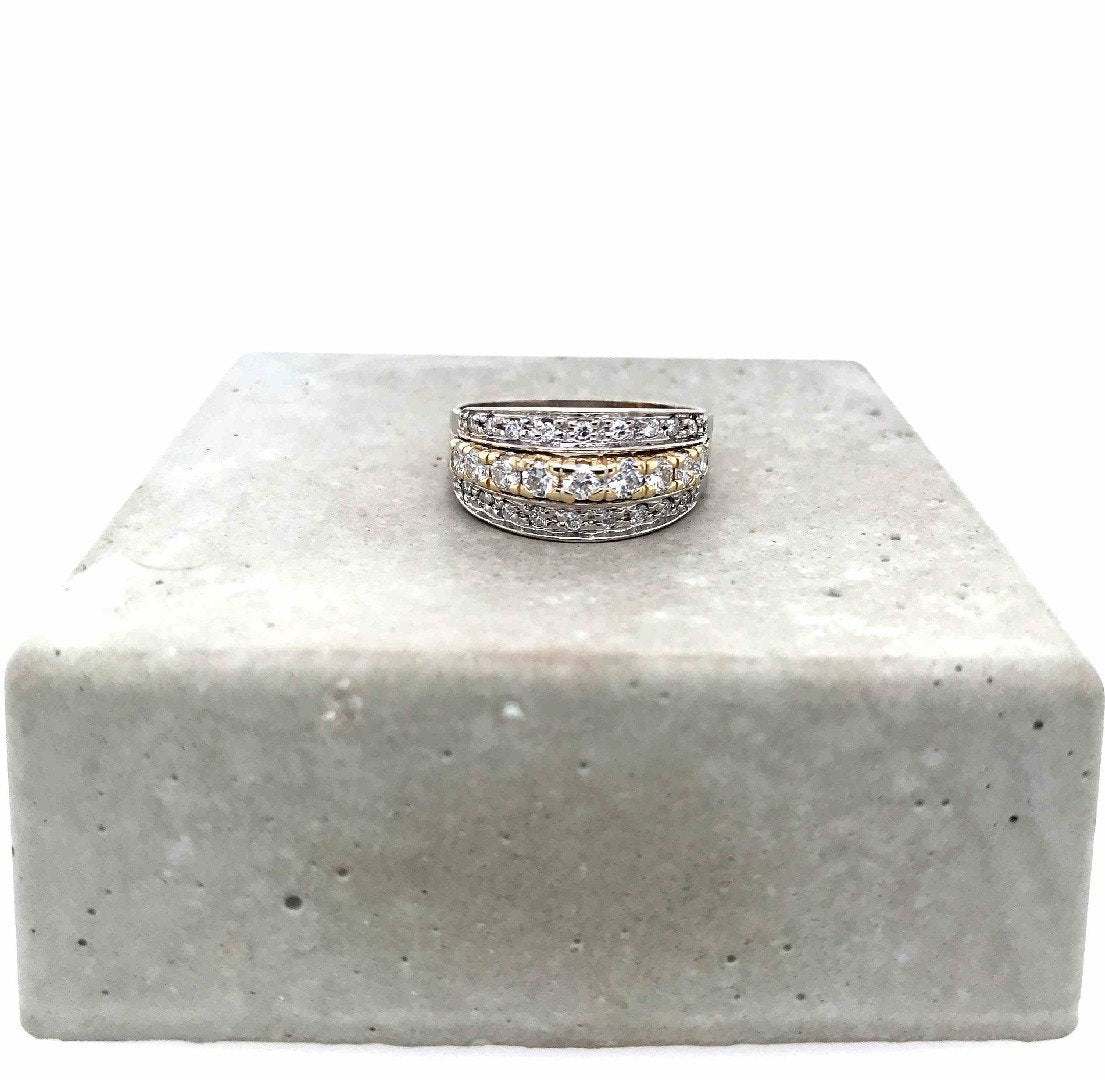 antiker-echtschmuck-antike-ringe-Ring Bicolor Gold 585 mit Brillanten-10323-Prejou