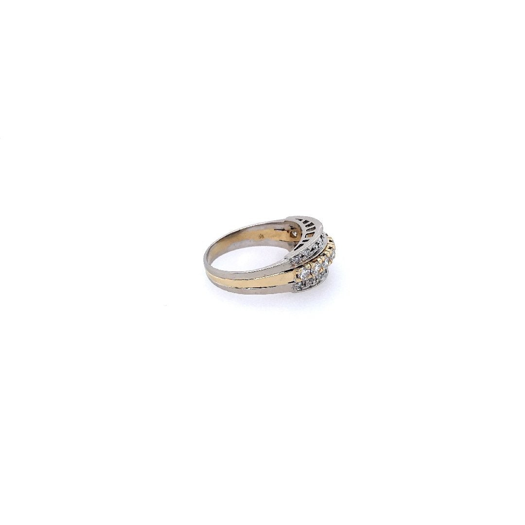 antiker-echtschmuck-antike-ringe-Ring Bicolor Gold 585 mit Brillanten-10323-Prejou