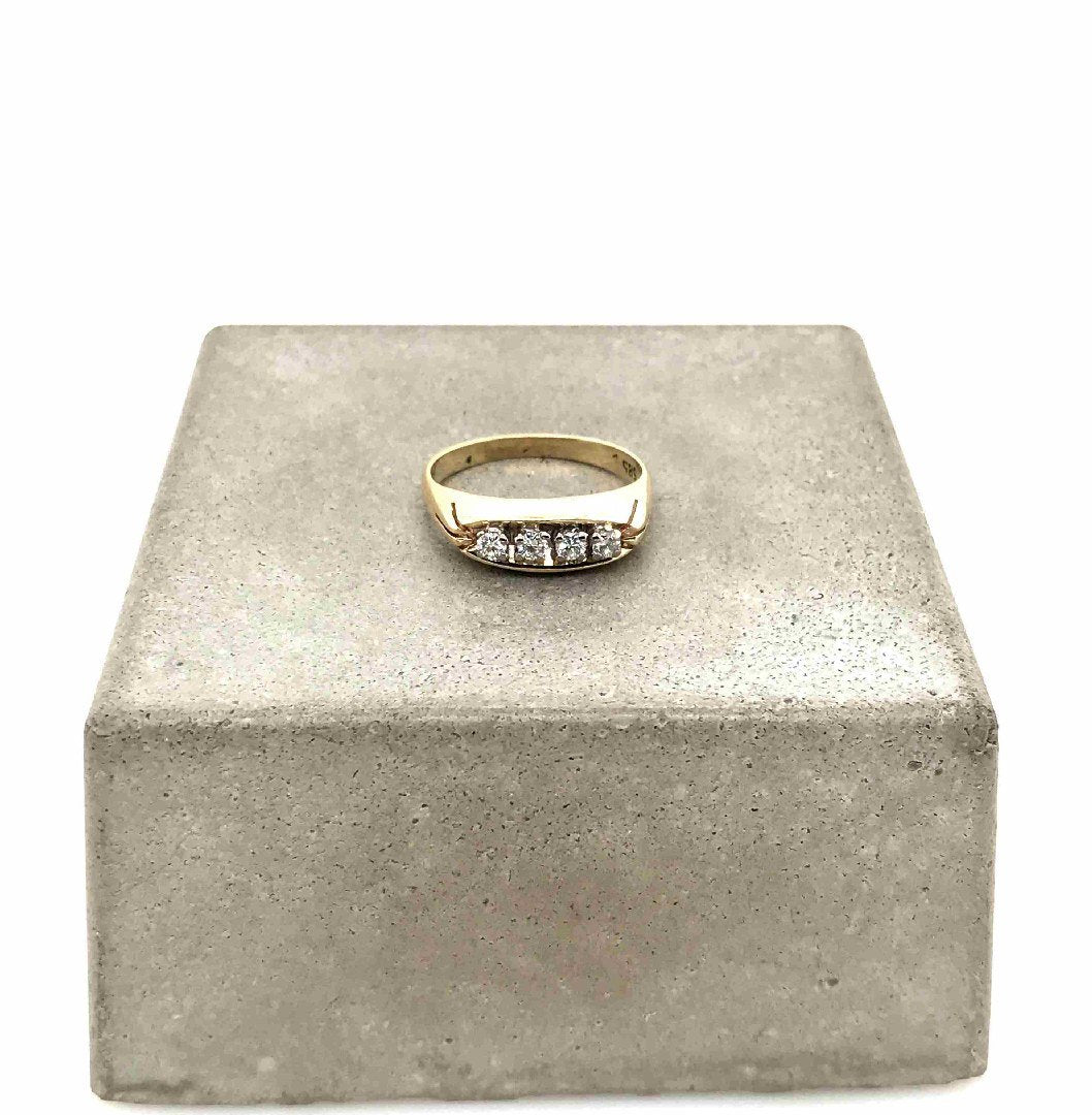 antiker-echtschmuck-antike-ringe-Ring Bicolor Gold 585 mit Brillanten-10457-Prejou