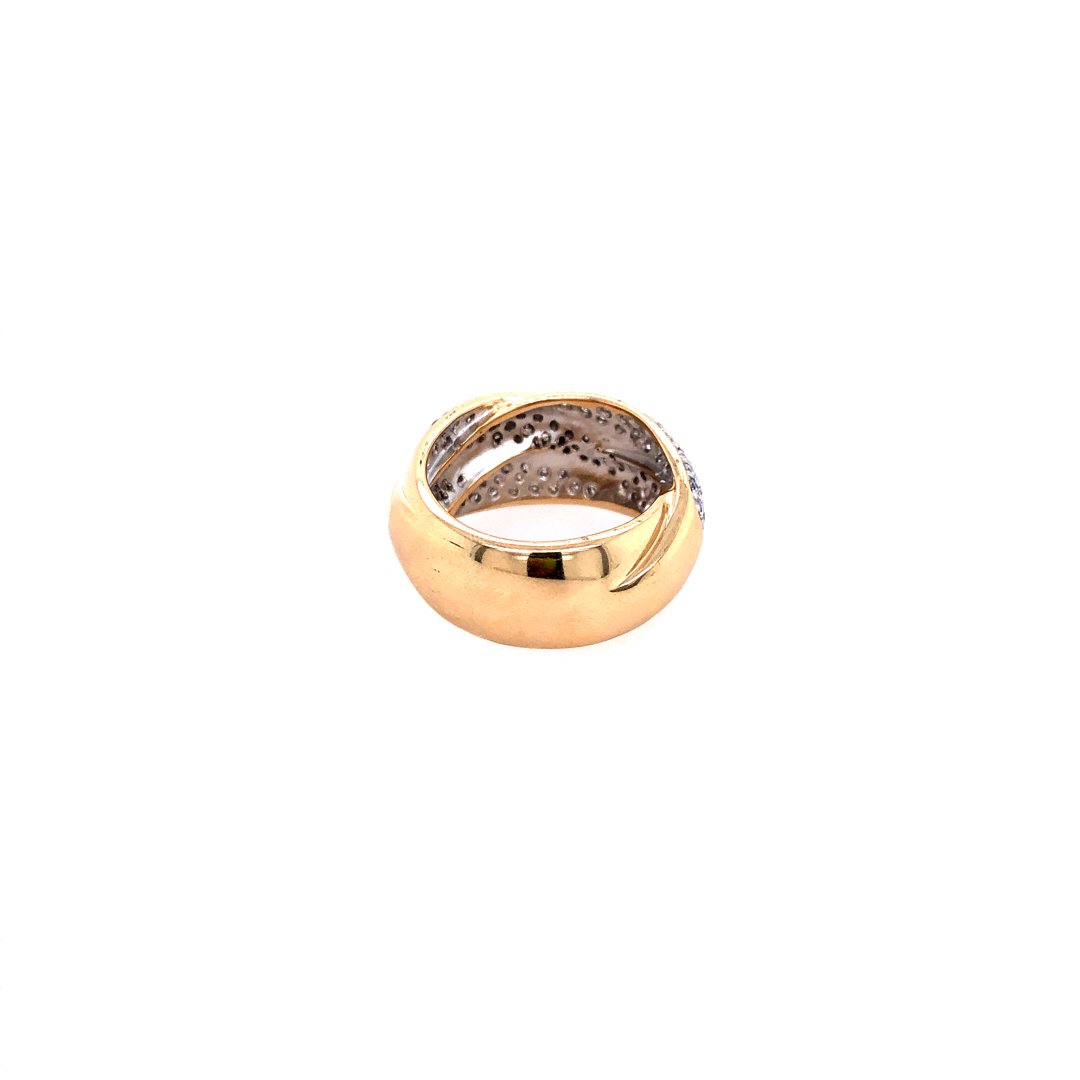 Second Hand Ring Bicolor Gold 585 mit Brillanten-10573-Prejou