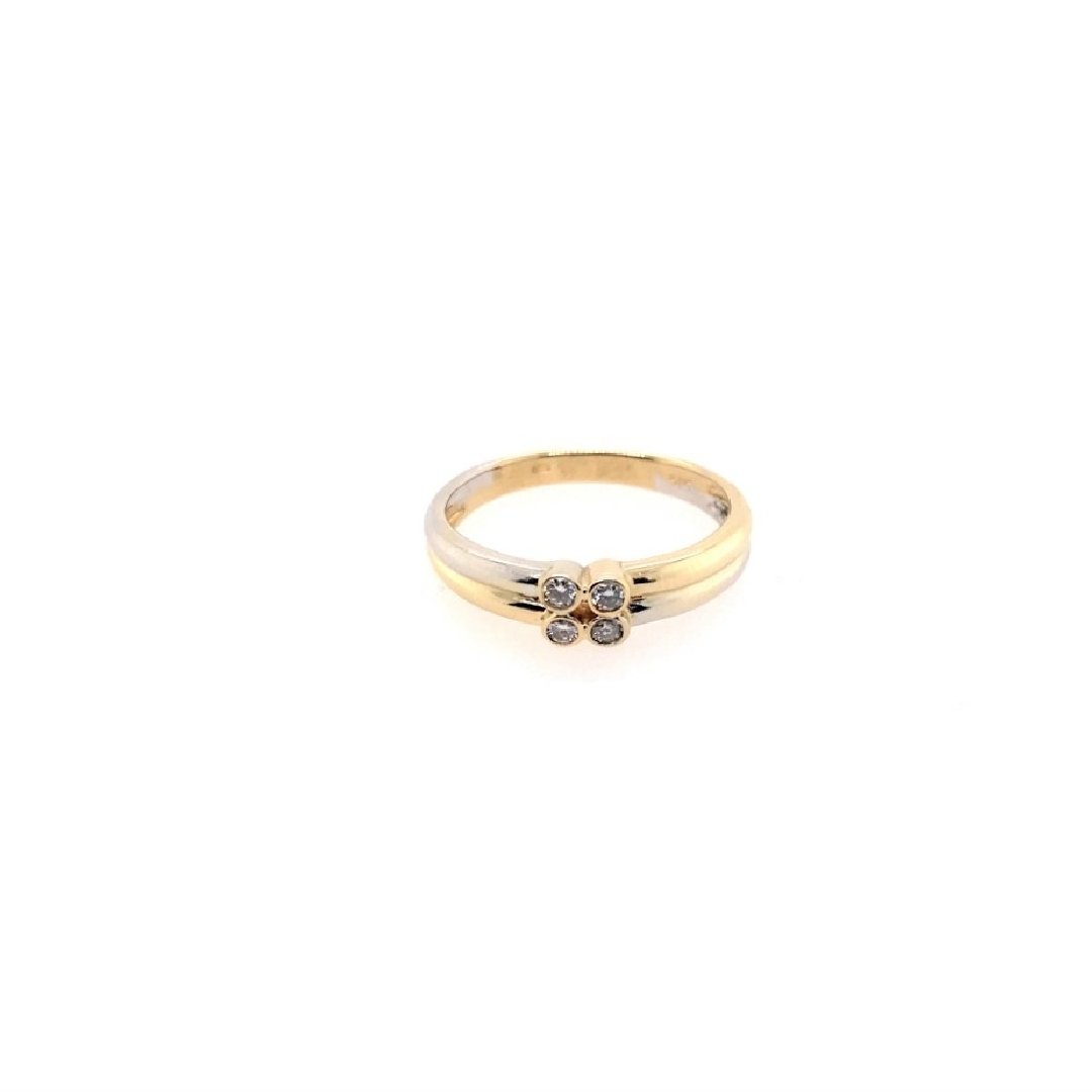 antiker-echtschmuck-antike-ringe-Ring Bicolor Gold 585 mit Brillanten-10692-Prejou