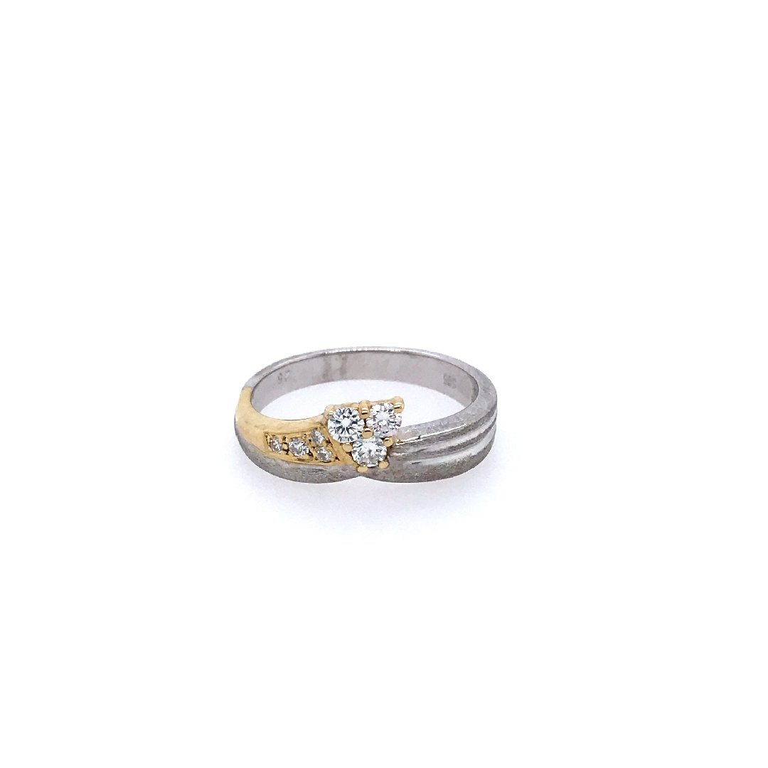 antiker-echtschmuck-antike-ringe-Ring Bicolor Gold 585 mit Brillanten-10732-Prejou