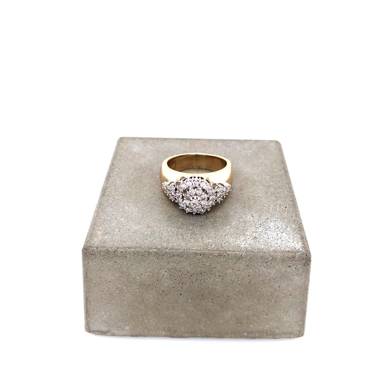 Vintage Ring Bicolor Gold 585 mit Brillanten-10810-Prejou