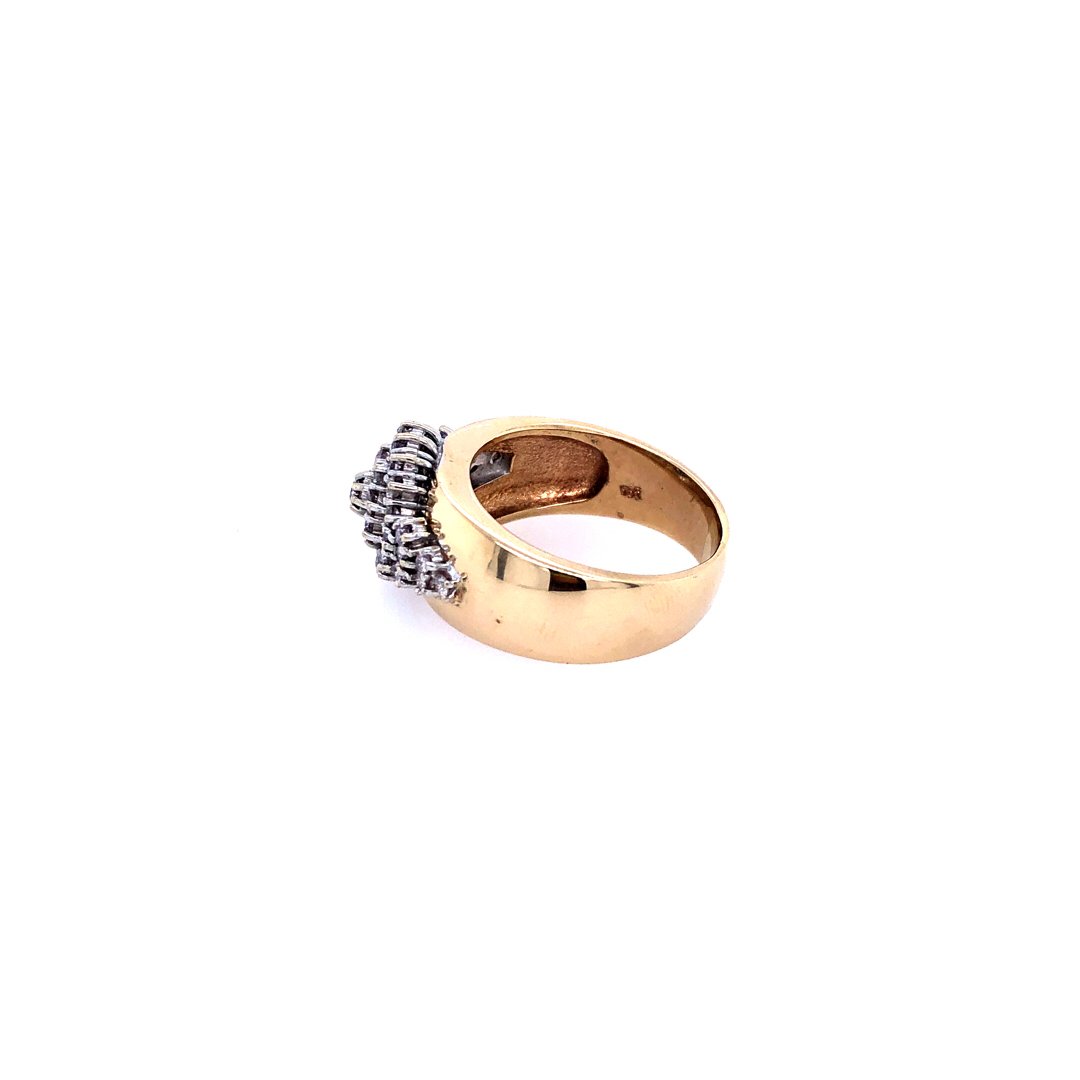 Second Hand Ring Bicolor Gold 585 mit Brillanten-10810-Prejou