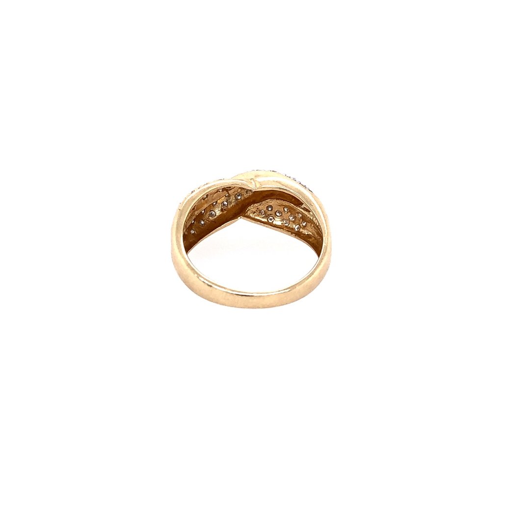 antiker-echtschmuck-antike-ringe-Ring Bicolor Gold 585 mit Brillanten-10864-Prejou