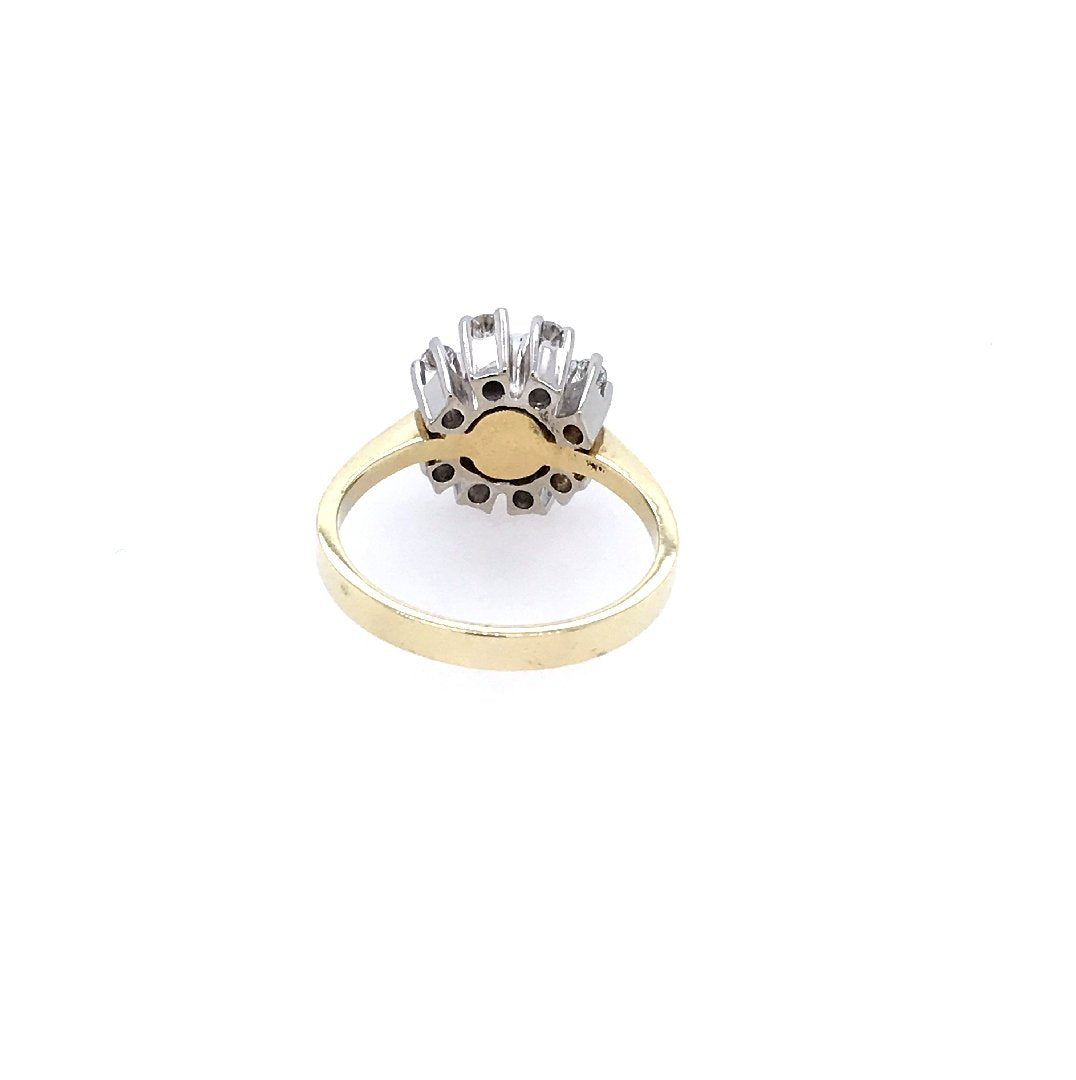 antiker-echtschmuck-antike-ringe-Ring Bicolor Gold 585 mit Perle &amp; Brillanten-10085-Prejou