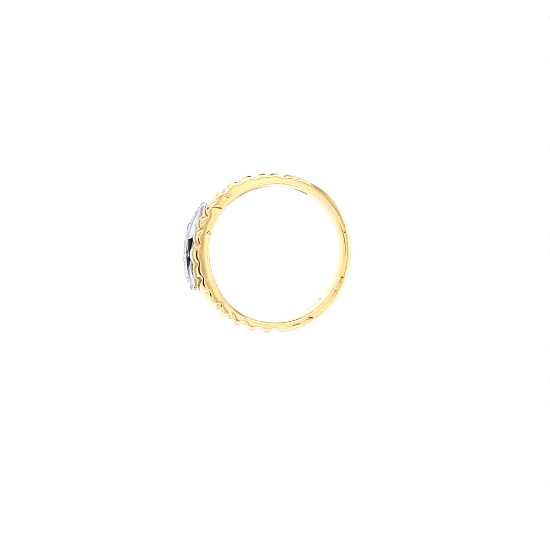 antiker-echtschmuck-antike-ringe-Ring Bicolor Gold 750 mit Brillanten-10111-Prejou