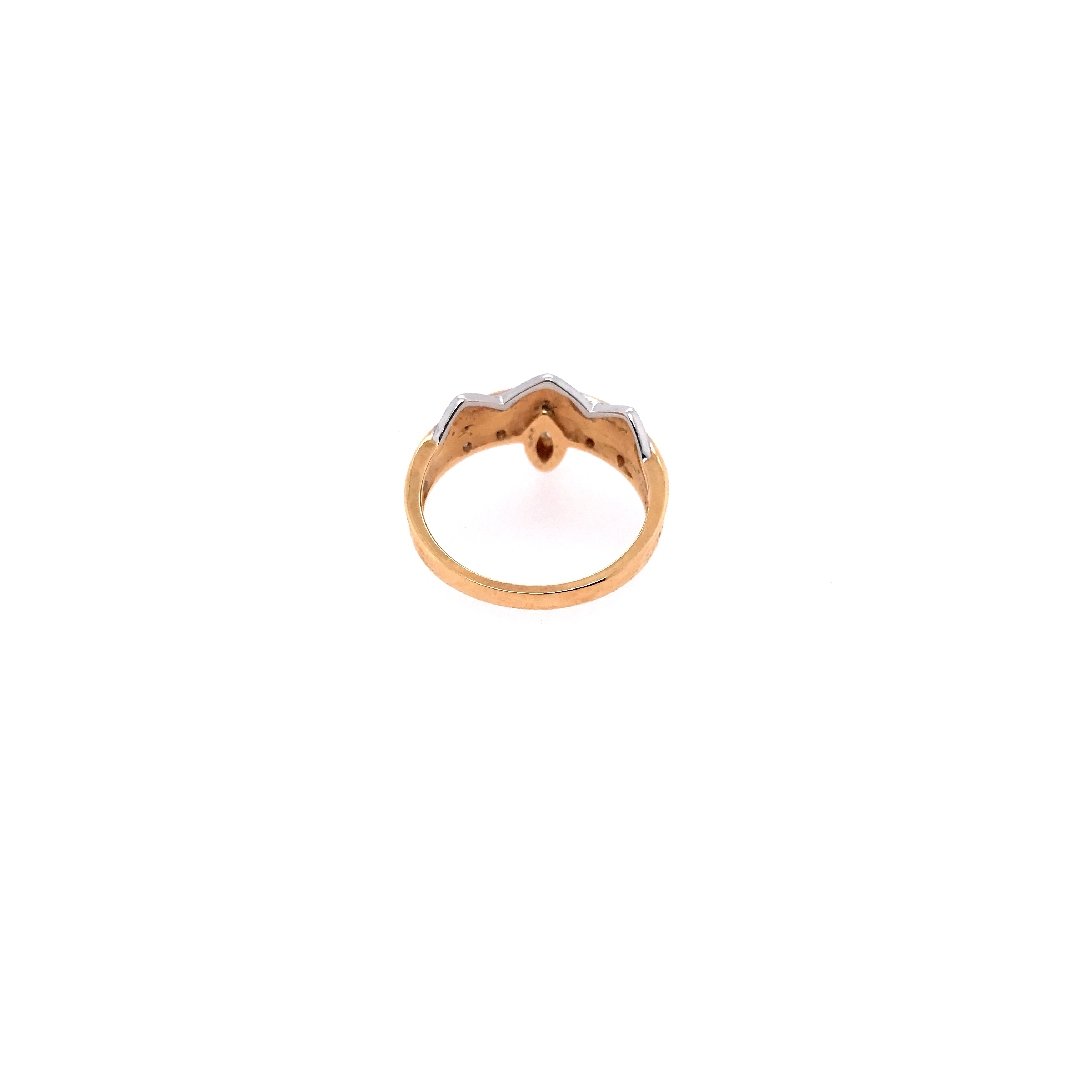 antiker-echtschmuck-antike-ringe-Ring Bicolor Gold 750 mit Brillanten-10341-Prejou