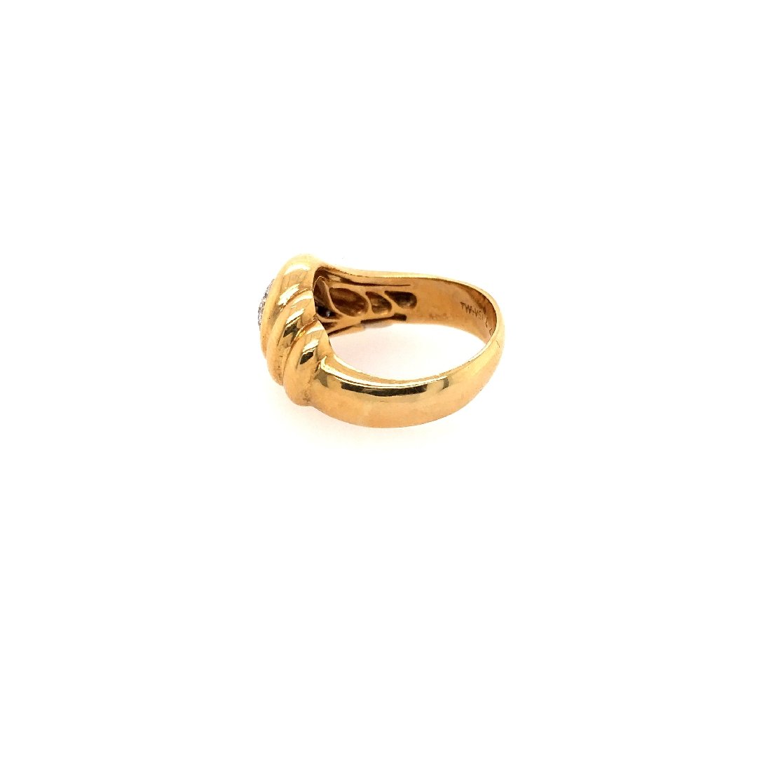 antiker-echtschmuck-antike-ringe-Ring Bicolor Gold 750 mit Brillanten-10605-Prejou