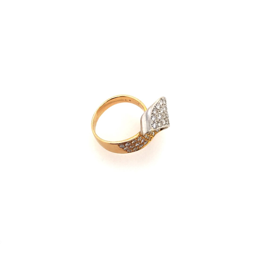 antiker-echtschmuck-antike-ringe-Ring Bicolor Gold 750 mit Brillanten-10773-Prejou