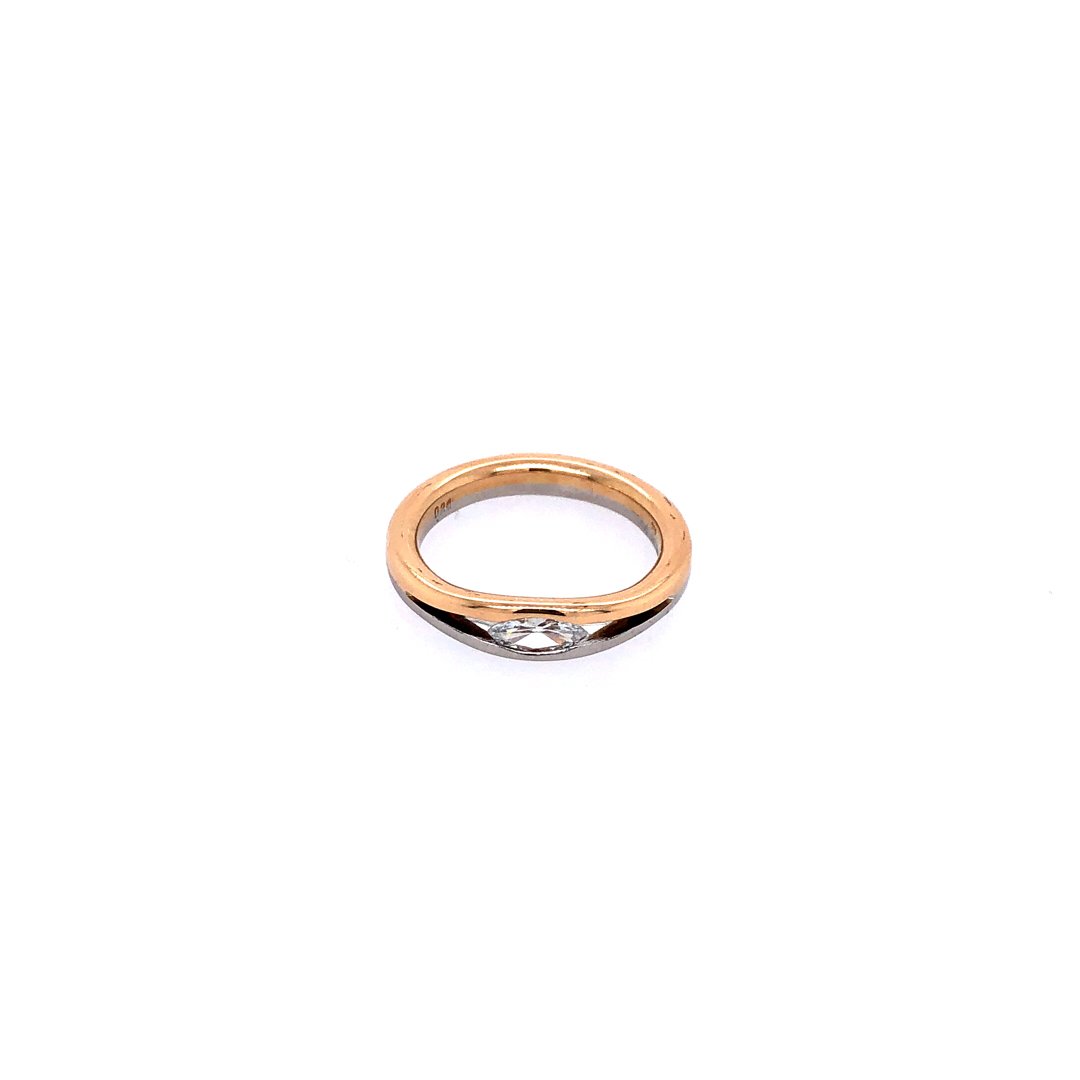 antiker-echtschmuck-antike-ringe-Ring Bicolor Gold 750 mit Diamant-10511-Prejou