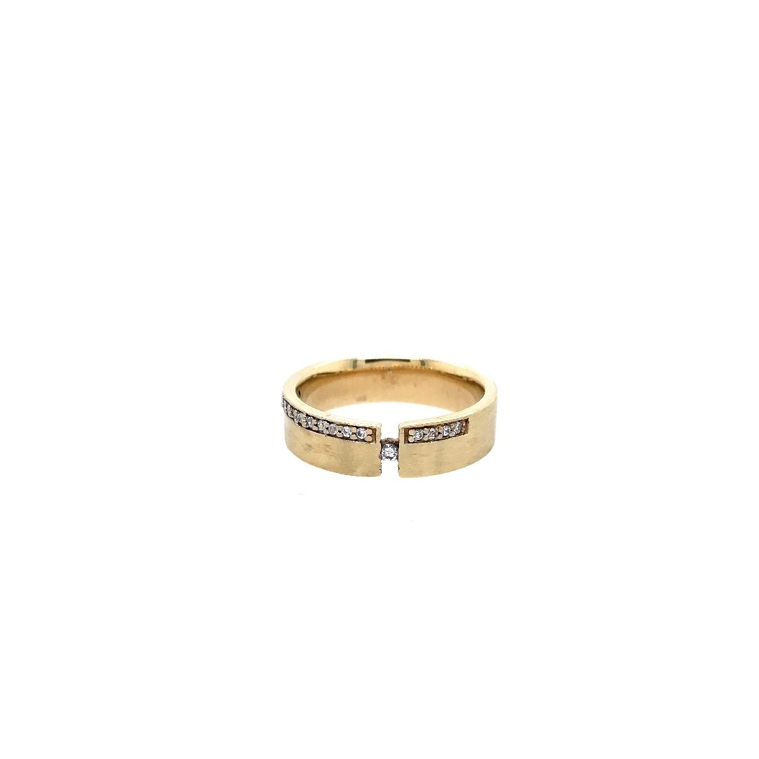 antiker-echtschmuck-antike-ringe-Ring Gelbgold 333 mit Brillanten-10161-Prejou