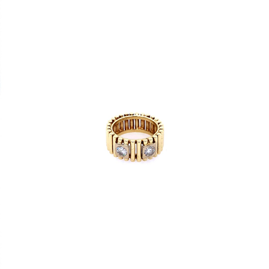 antiker-echtschmuck-antike-ringe-Ring Gelbgold 585 mit 2 Brillanten-10200-Prejou
