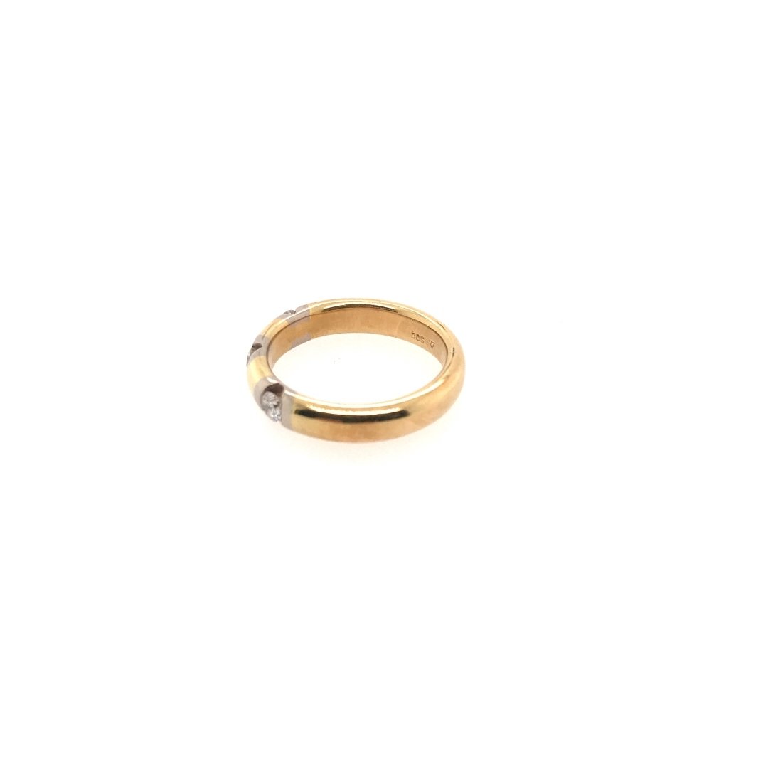 antiker-echtschmuck-antike-ringe-Ring Gelbgold 585 mit 3 Brillanten-10438-Prejou