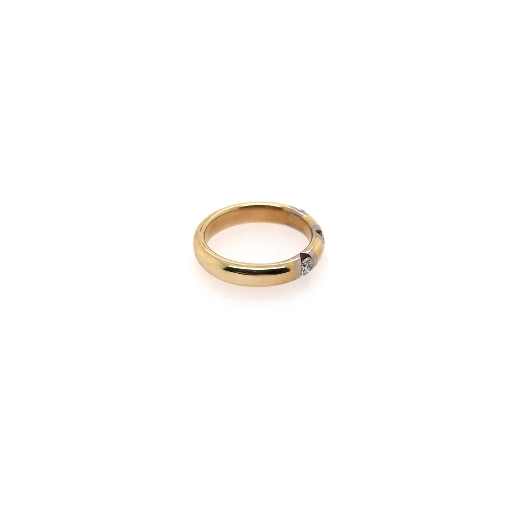 antiker-echtschmuck-antike-ringe-Ring Gelbgold 585 mit 3 Brillanten-10438-Prejou