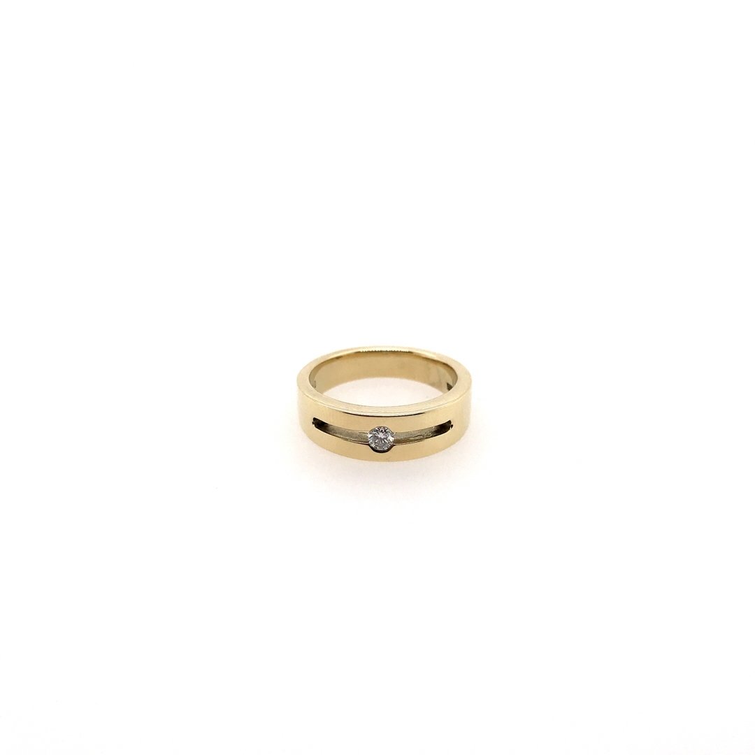 antiker-echtschmuck-antike-ringe-Ring Gelbgold 585 mit Brillant-10221-Prejou