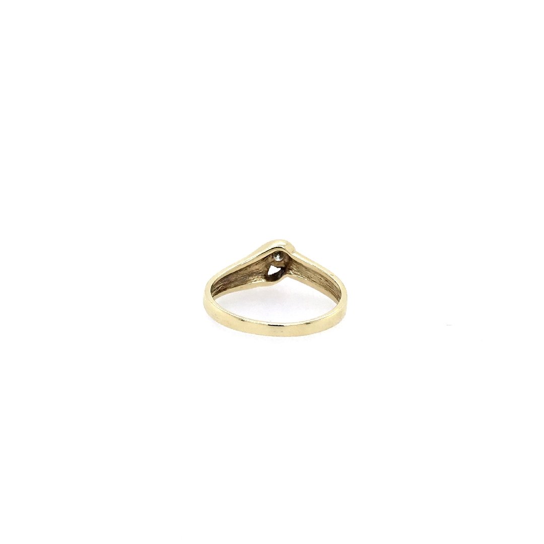 antiker-echtschmuck-antike-ringe-Ring Gelbgold 585 mit Brillant-11134-Prejou
