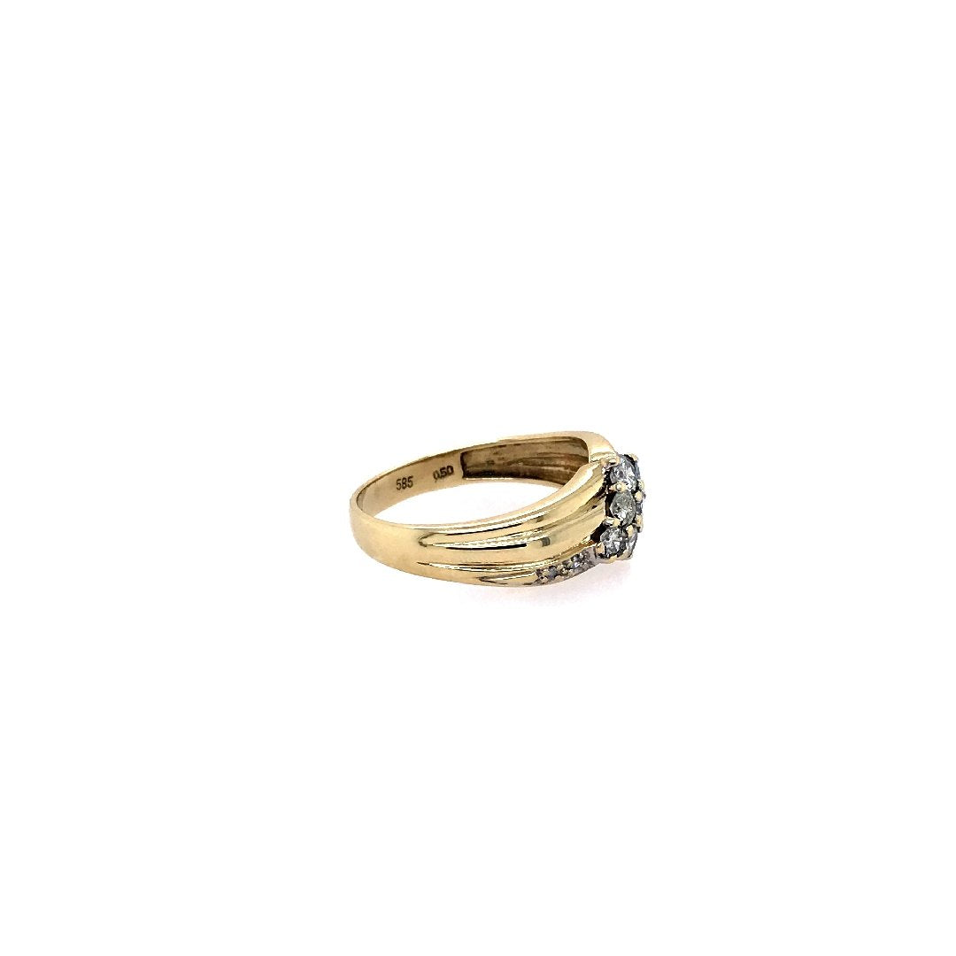 antiker-echtschmuck-antike-ringe-Ring Gelbgold 585 mit Brillanten-10142-Prejou