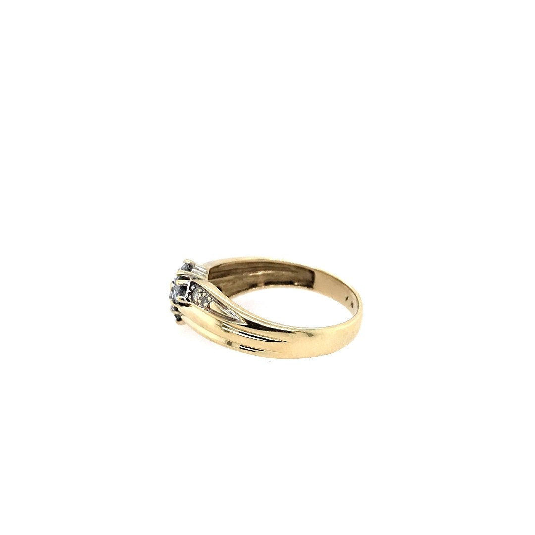 antiker-echtschmuck-antike-ringe-Ring Gelbgold 585 mit Brillanten-10142-Prejou