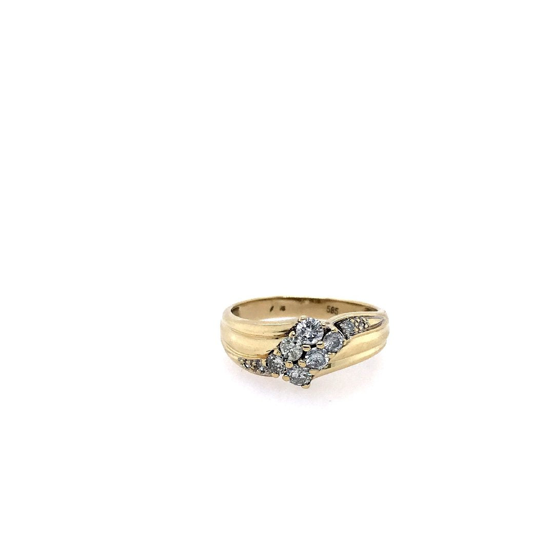 antiker-echtschmuck-antike-ringe-Ring Gelbgold 585 mit Brillanten-10142-Prejou