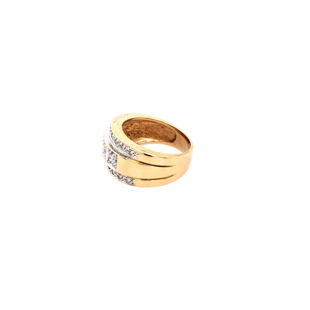antiker-echtschmuck-antike-ringe-Ring Gelbgold 585 mit Brillanten-10274-Prejou