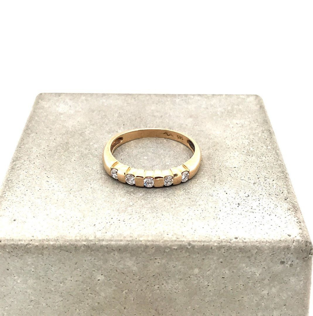 antiker-echtschmuck-antike-ringe-Ring Gelbgold 585 mit Brillanten-10497-Prejou