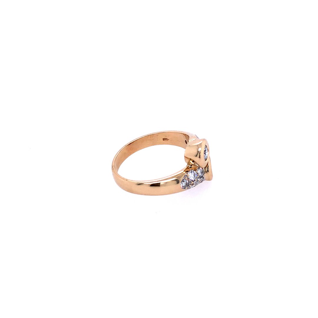 antiker-echtschmuck-antike-ringe-Ring Gelbgold 585 mit Brillanten-10858-Prejou