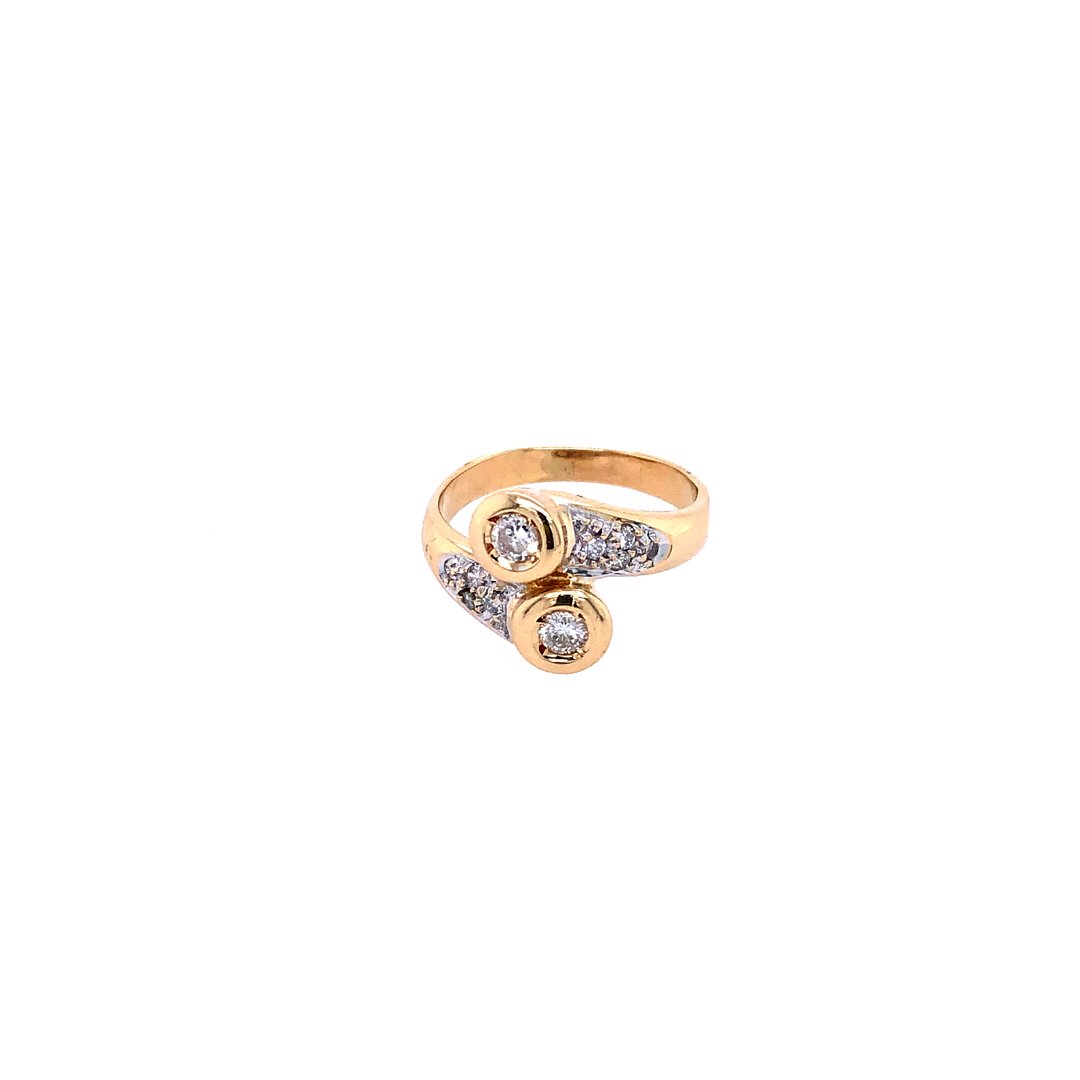 antiker-echtschmuck-antike-ringe-Ring Gelbgold 585 mit Brillanten-10870-Prejou