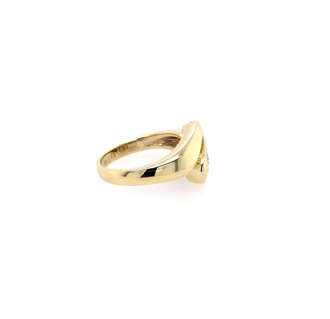 antiker-echtschmuck-antike-ringe-Ring Gelbgold 585 mit Brillanten-11095-Prejou