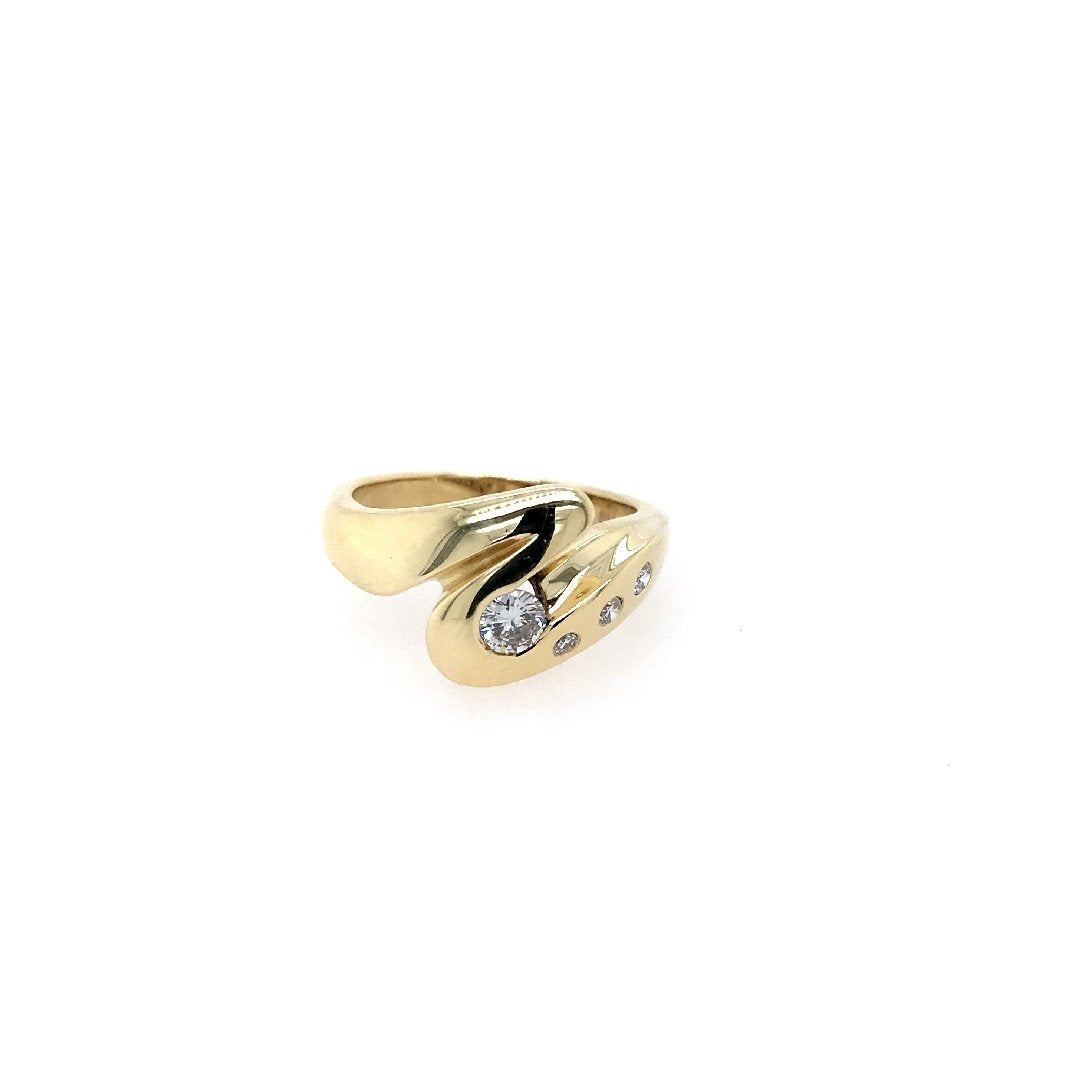 antiker-echtschmuck-antike-ringe-Ring Gelbgold 585 mit Brillanten-11095-Prejou