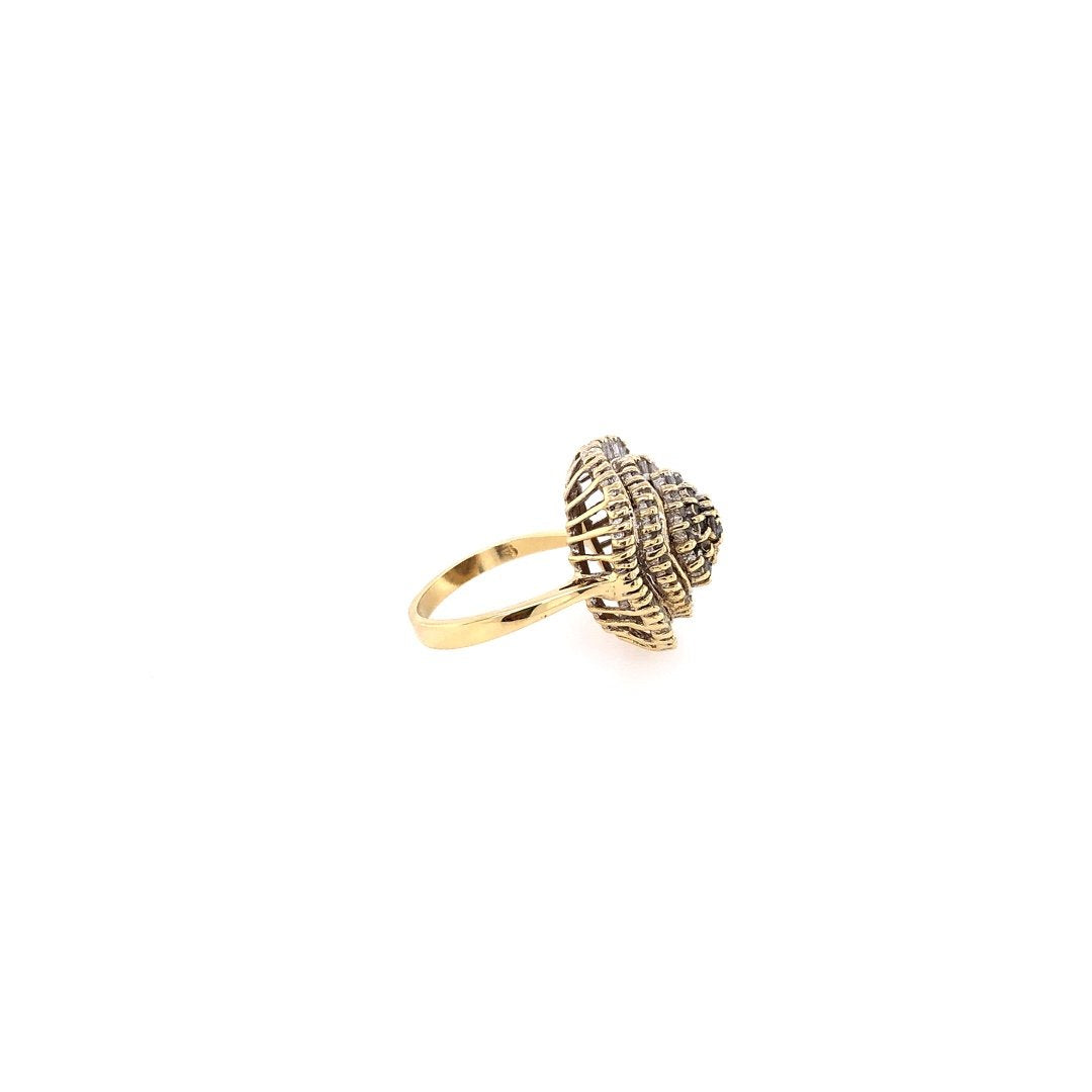 Second Hand Ring Gelbgold 585 mit Brillanten &amp; Diamanten-11439-Prejou