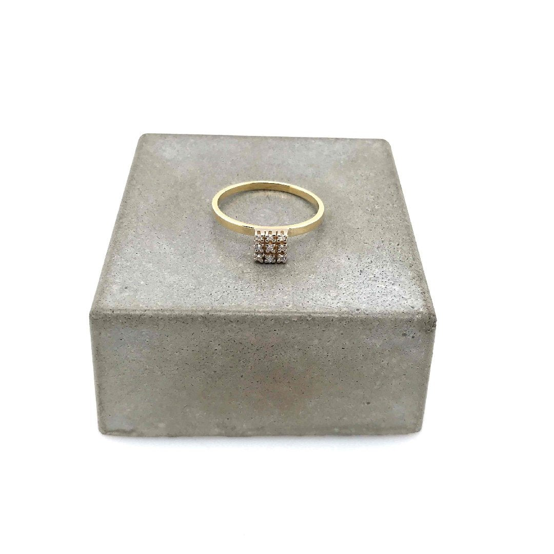 antiker-echtschmuck-antike-ringe-Ring Gelbgold 585 mit Diamanten-10490-Prejou