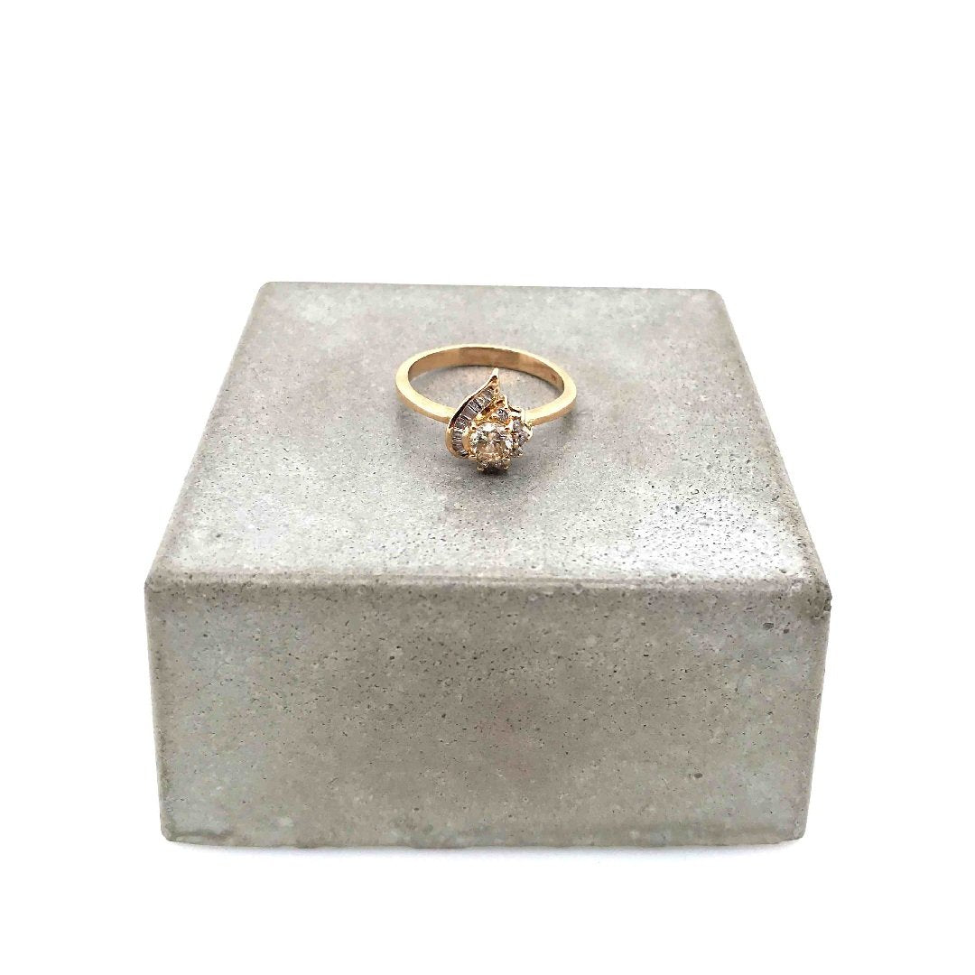 antiker-echtschmuck-antike-ringe-Ring Gelbgold 585 mit Diamanten &amp; Brillanten-10581-Prejou