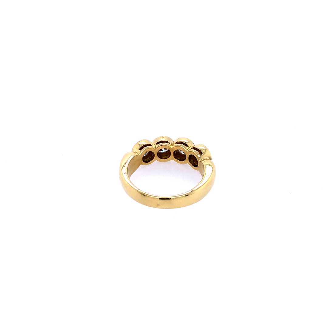 antiker-echtschmuck-antike-ringe-Ring Gelbgold 750 mit 4 Brillanten-10857-Prejou