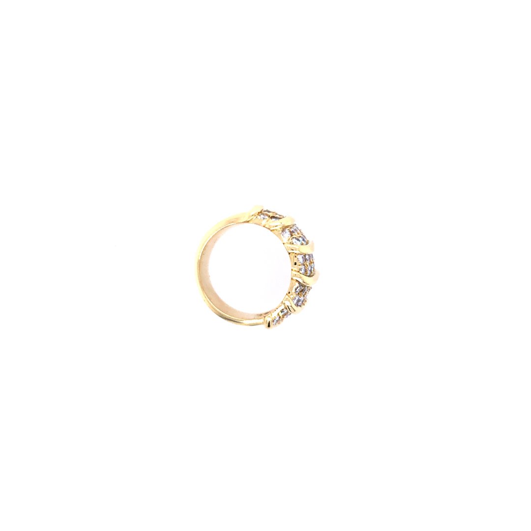 antiker-echtschmuck-antike-ringe-Ring Gelbgold 750 mit Brillanten-10030-Prejou