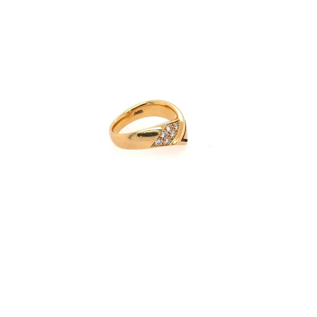 antiker-echtschmuck-antike-ringe-Ring Gelbgold 750 mit Brillanten-10491-Prejou