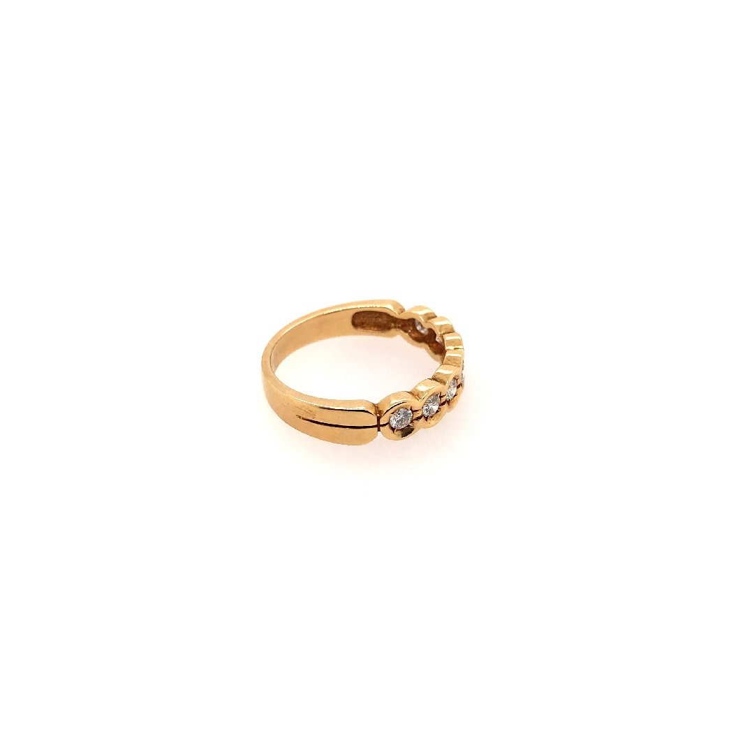 antiker-echtschmuck-antike-ringe-Ring Gelbgold 750 mit Brillanten-10591-Prejou