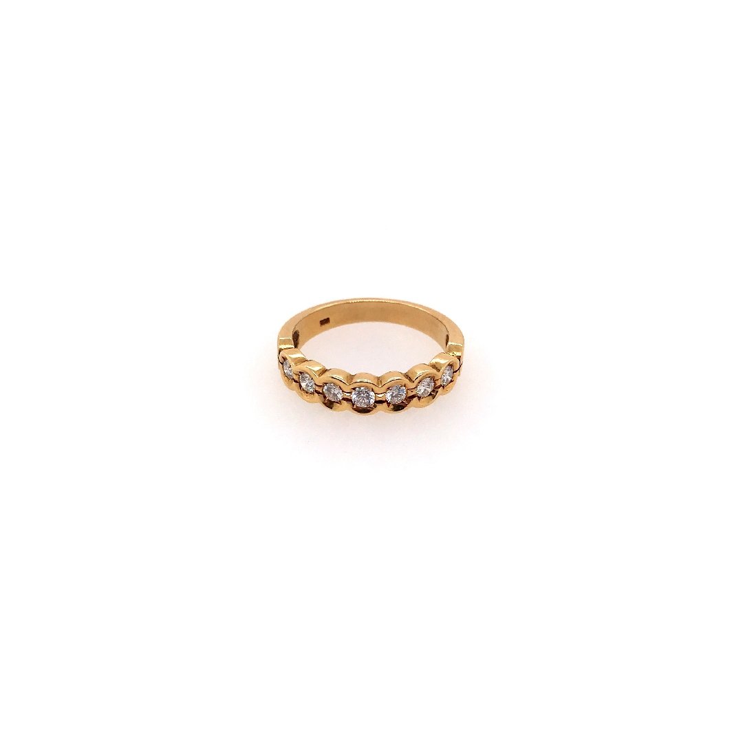 antiker-echtschmuck-antike-ringe-Ring Gelbgold 750 mit Brillanten-10591-Prejou