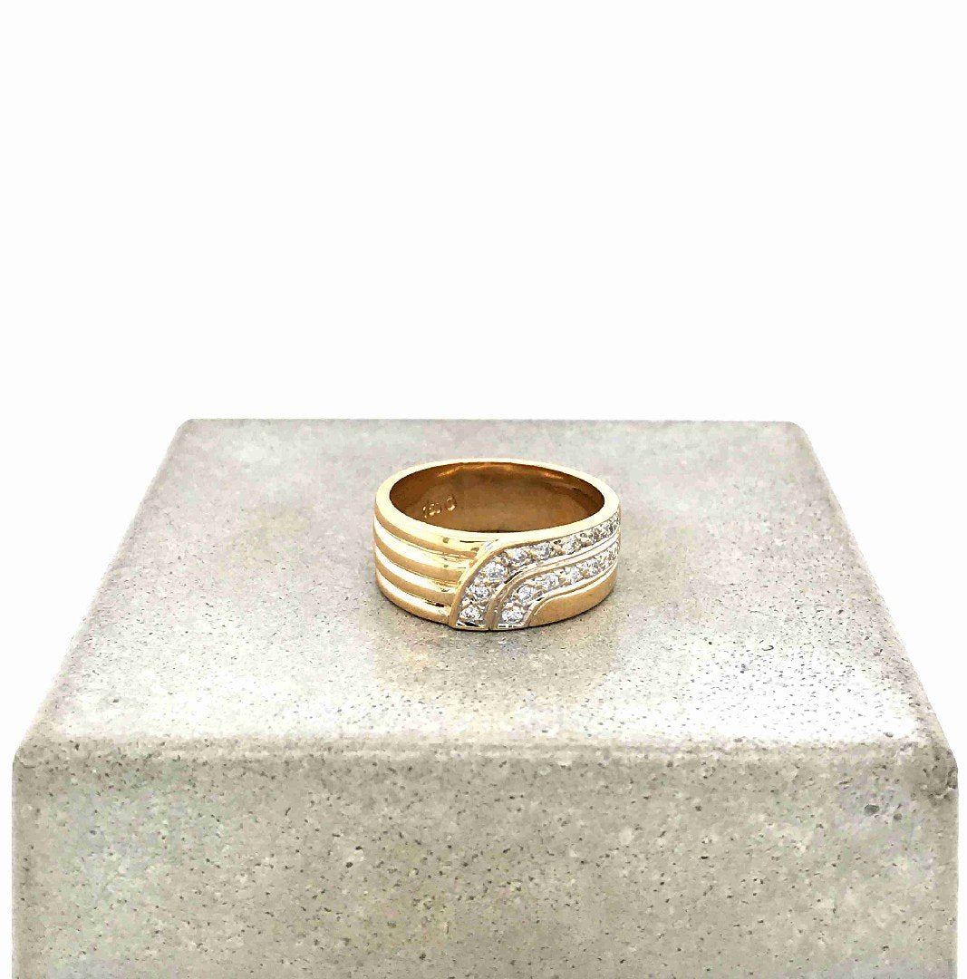 antiker-echtschmuck-antike-ringe-Ring Gelbgold 750 mit Brillanten-10627-Prejou