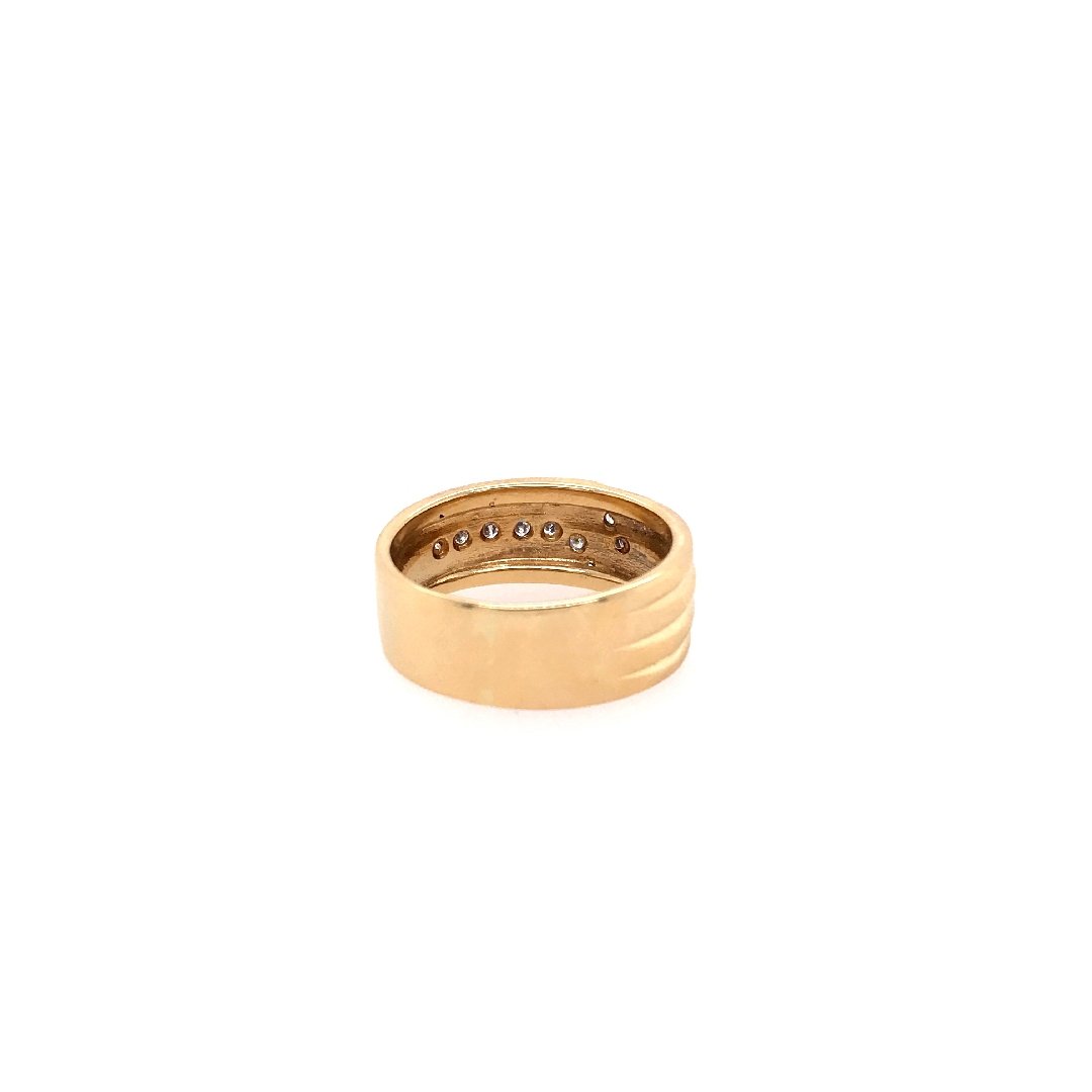 antiker-echtschmuck-antike-ringe-Ring Gelbgold 750 mit Brillanten-10627-Prejou